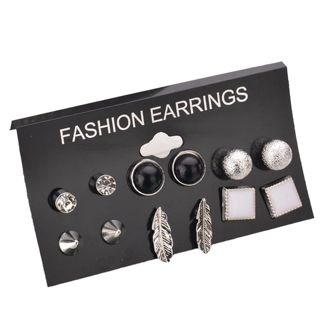 Guardurnaity 12 pares de pendientes con estilo para niña, colgante de aro para oreja, joyería decorativa, gotas para las orejas para fiesta, banquete, XY-1905 10piezas Guardurnaity CBP194116
