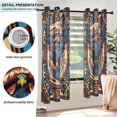 thumbnail image 3 of Yayeee Window Curtains Set of 2 for Living Room Light Filtering 63"x42", Blue Geometric Eagle, 3 of 7