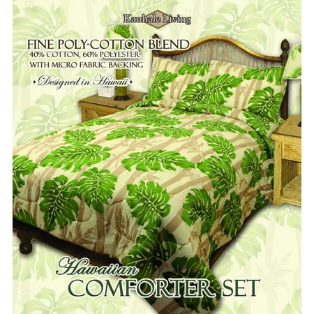 Kauhale Living Hawaiian Bedding Monstera Bamboo Kg Crm Walmart Com