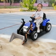thumbnail image 3 of Infans Kids Ride On Excavator Digger 12V Electric Tractor RC w/ Digging Bucket Blue, 3 of 7