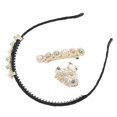 thumbnail image 4 of Conjunto con rizador de banda para el pelo, aleación de perlas, Retro, exquisito, elegante, hecho a mano, accesorios para el cabello, 4 of 14