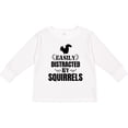 thumbnail image 3 of Inktastic Easily Distracted by Squirrels Boys or Girls Long Sleeve Toddler T-Shirt, 3 of 5