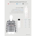 thumbnail image 7 of Ma Croix Mens Casual Plaid Flannel Button Up Long Sleeve Collared Shirt, 7 of 7