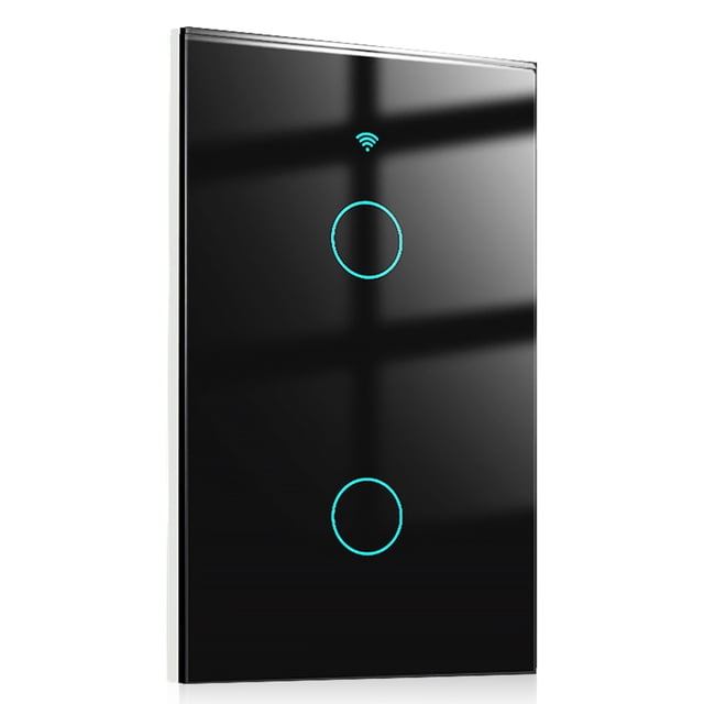Toystoory Interruptor de luz inteligente Tuya, cuenta regresiva, interruptores de lámpara de Control remoto para teléfono móvil, controlador de sala de Electrodomésticos Negro 2 elementos Toystoory HA011723-05
