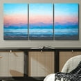 thumbnail image 2 of PixonSign Canvas Print Wall Art Set Watercolor Smudge Beach Gradient Landscape Nature Ocean Illustrations Modern Art Nautical Scenic Relax/Calm Multicolor for Living Room, Bedroom, Office - 24"x36"x3, 2 of 5