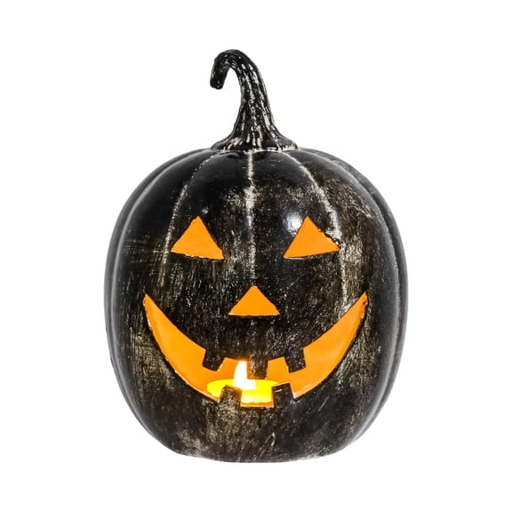 PLLFRLRT Fall Decor Halloween Pumpkin Decorations Resin Jack O Lantern Pumpkin Lights Outdoor Garden Party Decors