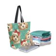 thumbnail image 2 of Large Canvas Bag 13.5x5.1x15 Inch Canvas Bag Shopping Canvas Bag Suitable For Outing Shopping Travel Out Of Large Capacity Storage Warm Christmas Dog, 2 of 9