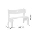 thumbnail image 3 of Miangastore 2pcs Miniature Bench: Mini Park Street Seat Model for Dollhouse Decor - Simulation Mini Bench for Fairy Garden Micro Landscape Decoration, 3 of 9