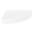 thumbnail image 2 of Floating Corner Shelf White 9.8x9.8x1.5", MDF Wall Mount Shelf for Books, Decor - Invisible Mounting, 11lb Capacity, 2 of 7