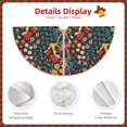 thumbnail image 4 of Daiia Mushrooms And Flowers Drawing Merry Christmas Tree Skirt , Xmas Large Lace-up Tree Skirt, Santa Snowflakes Rustic Home Decorations New Year Party Farmhouse Decor-30", 4 of 7