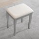 Roundhill Furniture Set Vanità E Sgabello Con Specchio - Finitura Argento, Stile Moderno Con Cassetti E Panca Imbottita - 5