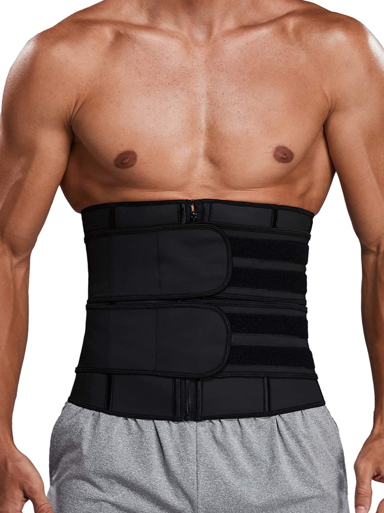 Details about   Men's Body Shaper Vest Neoprene Sauna Sweat Waist Trainer Tummy Belt Fat Burner 