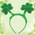 thumbnail image 2 of UJNDER Irish Hair Accessories Saint Patrick's Day Floral Headband Headdress for Festive Celebrations Light Green, 2 of 3