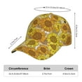 thumbnail image 5 of Kdxio Unisex Sunflowers1 Pattern Baseball Cap Unisex Washed Classic Adjustable Hat, 5 of 5