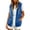 Blue, variant on Sleeveless Hoodie Women Summer Fall Casual Zip Up Jacket Hooded Sweatshirt with Pockets Vest Outerwear