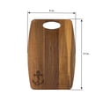 thumbnail image 5 of Teak Bread Board - Anchor - 8" W x 14" L x 1/2" Thick, 5 of 5