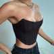 thumbnail image 1 of Sin mangas fuera del hombro Terciopelo Moda Sexy Corsé Crop Tops Chaleco Ropa interior femenina Sin espalda Bustier Top Sólido Tan Jianjun  unisex, 1 of 2