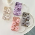 thumbnail image 5 of Compatible with iPhone 13 Pro Max Chain Case Cute Bow Bead Bracelet Strap Lanyard Wristband Charm Unique Design Fashion Luxurious Dream Protection Shockproof Cover for Girls Woman Purple, 5 of 5