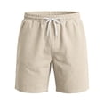 thumbnail image 5 of IhhxPro Men's Linen Athletic Shorts Cargo Men with Elastic Waist Quick Dry Multi Pocket Outdoor Casual Summer Loose Fit Lightweight Travel Hiking S-3XL, 5 of 9