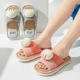 thumbnail image 4 of Zecgelong Children Shoes Fashion Linen Slippers Cute Sartoon Wood Floor Indoor Boys And Girls Slippers Lightweight Travel Slippers for Kids Size 5.5-6 Years, 4 of 4