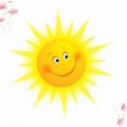 thumbnail image 2 of Smiling Sun Wall Sticker Wall Decal Sun Wallpaper for Kindergarten Home Kids Children Room Wall Decorations, 2 of 4