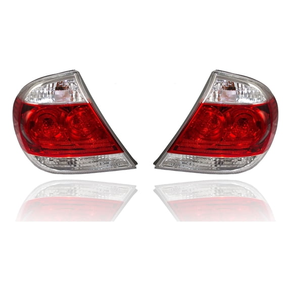 Tail Light Assembly - Cooling Direct Fit/For TO2801155; TO2800155 05-06 Toyota Camry LE/XLE USA-Build - Pair Left and Right Set, With Clear Lens Fits select: 2005 TOYOTA CAMRY LE/XLE/SE