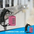 thumbnail image 4 of Uxcell Combination Lock, 4 Digit Padlock Combination Outdoor Waterproof for Gym Luggage and Home Sports Peach, 4 of 7