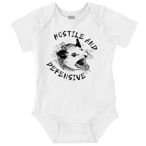 Funny Opossum Hostile Defensive Romper Boys or Girls Infant Baby Brisco Brands NB