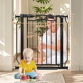 thumbnail image 2 of FURDEAR Extra Wide Baby Gate for Doorways 29.9"-33.6" Metals Blcak, 2 of 7