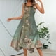 thumbnail image 1 of WILLBEST Vestidos de Verano para Mujer, Vestido Informal de Verano Vintage Estampado sin Mangas, Vestido Maxi con Dobladillo de Pañuelo y Bolsillos, Vestido de Playa Chica, 1 of 3