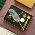 thumbnail image 3 of fankhu Stationery Fountain Pen Set Retro Calligraphy Owl Feather Quill Writing Dip Pen, 3 of 8