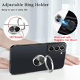 thumbnail image 4 of Compatible with Samsung Galaxy S22+/S22 Plus 5G Case Shockproof Protective Case Ring Kickstand Holder Translucent Frosted Back Soft Silicone TPU Impact-Resistant Bumper Cover - Black, 4 of 16