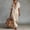 Apricot, variant on Morttic Women's Embroidered V-Neck Short Sleeve Maxi Dress – Solid Color with Pocket, Boho Summer Vacation Outfit Olive Green,XXXL