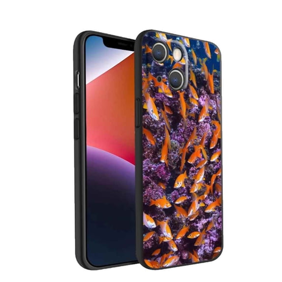 Fishes-226 Phone Case, Degined for iPhone 14 Case Men Women, Flexible Silicone Shockproof Case for iPhone 14