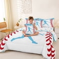 thumbnail image 3 of Erosebridal Light Blue Dripping Baseball Stitch & Hitter Silhouette Graphic Twin Bedding Sets 7-Piece, Baseball Graphic Bedding Comforter Set for Boys And Girls Kids,Microfiber Bedroom Decor, 3 of 6
