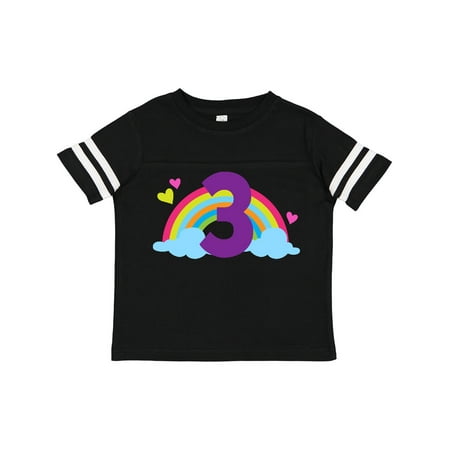 

Inktastic 3rd Birthday Rainbow Number 3 Gift Toddler Toddler Girl T-Shirt
