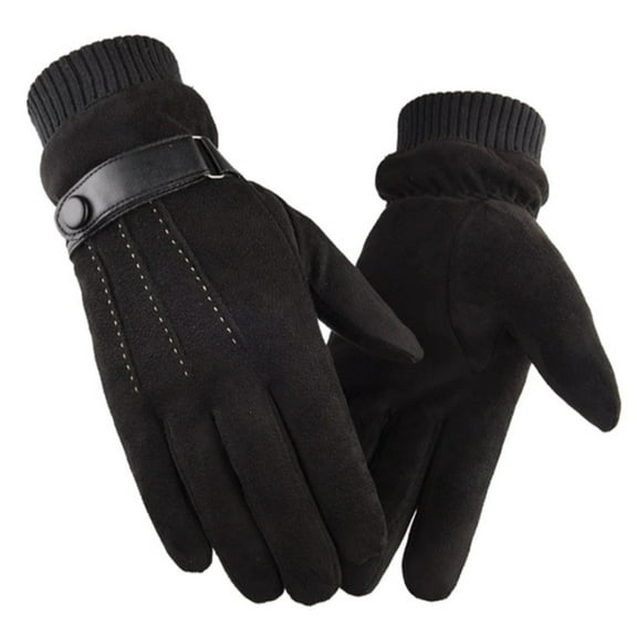 Men's Warm Winter Faux Suede Gloves