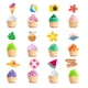 thumbnail image 1 of Paquete de 12 adornos para cupcakes de playa hawaiana de verano, decoración para tartas de fiesta de cumpleaños con tema de piscina hawaiana para Baby Shower, 1 of 5