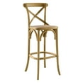 thumbnail image 6 of Modway Gear X-Back Wood Fully Assembled Bar Stool in Natural, 6 of 10