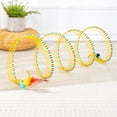 thumbnail image 6 of Foldable Cat Tunnel Toy for Indoor Cats - Interactive S-Shaped Play Tunnel with Feathers & Mice Toys, Durable Steel Spring & Elastic Net, Exercise & Anxiety Relief for Kittens, Puppies, Rabbits, 6 of 10