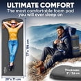 thumbnail image 5 of PowerLix Self-Inflating Portable Foam Sleeping Pad with 3 Inches Insulated Ultrathick Camping Mattress and Built-In Pillow, Inflatable Mattress, Fits in a Carry Bag, Gray, 28'' x 77'', 5 of 9