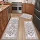 thumbnail image 1 of MeyJey Juego de Tapetes de Cocina Vintage, Tapete de Cocina Antideslizante de 3 Piezas, Tapete de Corredor Lavable a Máquina para el Piso Del Hogar y la Sala de Estar, Gris Topo/beige, 1 of 10