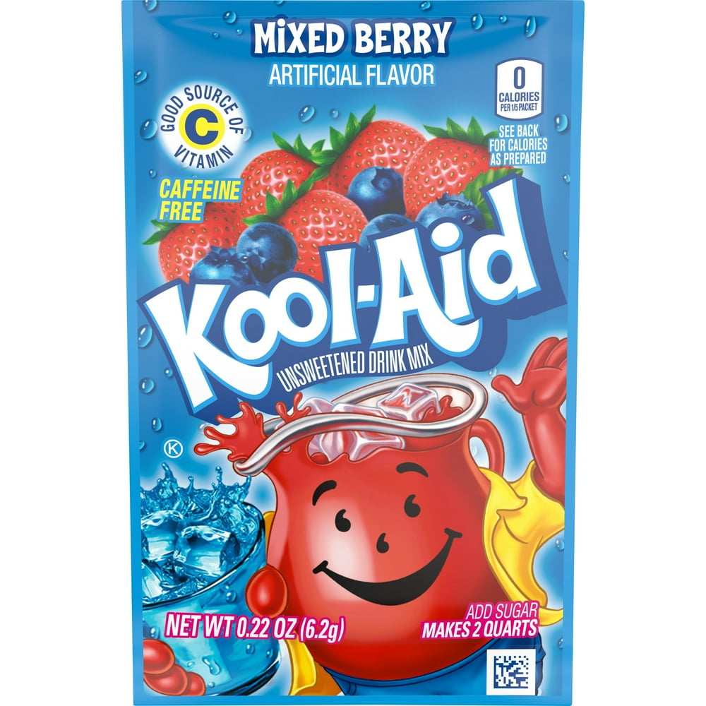 KoolAid Unsweetened Mixed Berry Artificially Flavored Powdered Soft