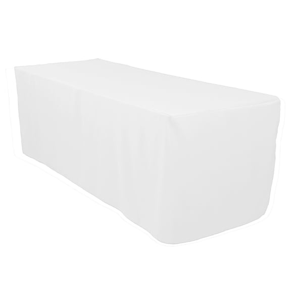 linentablecloth 8 ft. fitted polyester tablecloth white