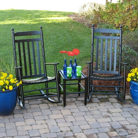 Dixie Seating Calabash 3 Piece Rocking Chair Set with Side Table