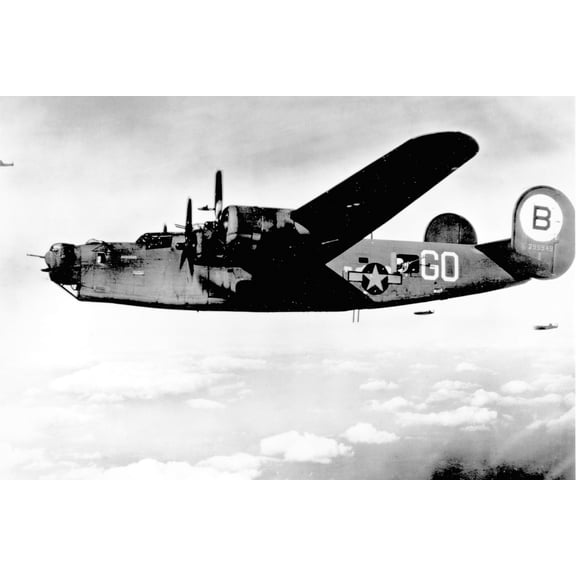 24x36 gallery poster, B-24 Liberator bomber, 93rd BG, 328th BS lost 21 September 1944 over Belgium