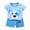 H135-Blue, variant on TOWED22 Toddler Loungewear Outfits 2 Piece Pajamas Set Short Sleeve Crew Neck Lightweight Tee and Elastic Shorts Outfits(Blue,12-18 M)