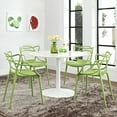 thumbnail image 2 of Modway Entangled Dining Set Set of 4 in Green, 2 of 4
