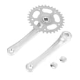 thumbnail image 5 of LEORX 1Set Single Speeds Hollow Crankset Silver Aluminum Alloy Durable Bike Accessories, 5 of 7