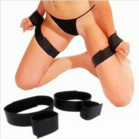 Rizzo's Fetish Wrist and Thigh Bondage Restraints Leg and HandCuffs Nylon Strap Thigh Cuffs for Couples Easy Access Spreader and Tie Up Games,.., By Rizzos